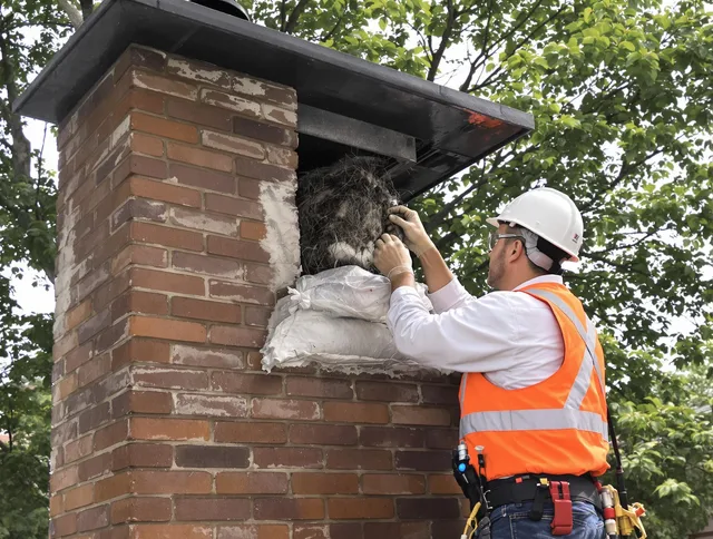 Humane removal of debris and animals by Parma Heights Chimney Sweep in Parma Heights, OH
