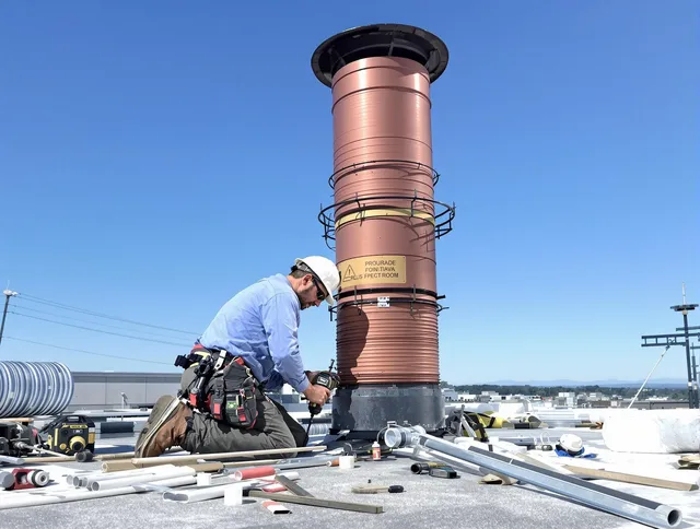 Installed chimney liner by Parma Heights Chimney Sweep in Parma Heights, OH