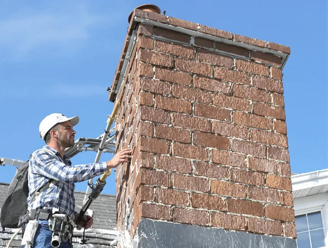 Brickwork for a chimney rebuild by Parma Heights Chimney Sweep in Parma Heights, OH