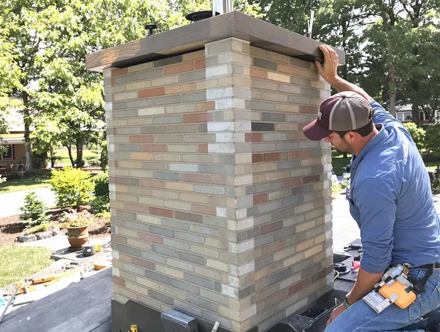 Parma Heights Chimney Sweep completing a modern chimney remodel in Parma Heights, OH
