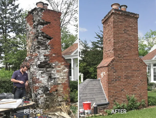 Parma Heights Chimney Sweep performing a full chimney restoration in Parma Heights, OH