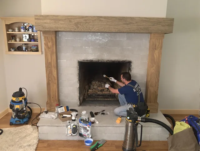 Detailed creosote removal process by Parma Heights Chimney Sweep in Parma Heights, OH
