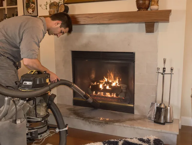 Routine fireplace upkeep by Parma Heights Chimney Sweep in Parma Heights, OH