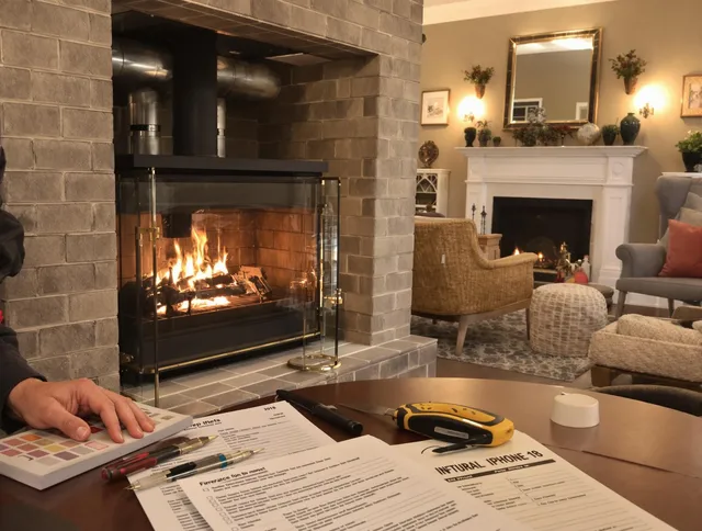 Parma Heights Chimney Sweep verifying fireplace safety measures in Parma Heights, OH