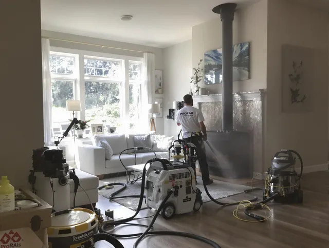 Soot removal service by Parma Heights Chimney Sweep for a fireplace in Parma Heights, OH
